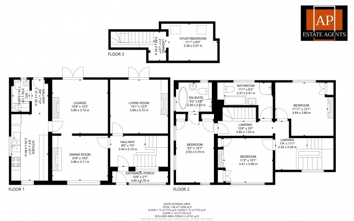 Floorplan for Waldron, Heathfield, East Sussex