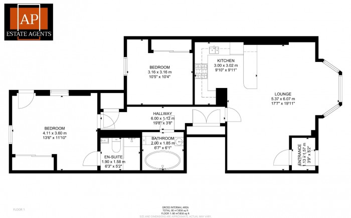 Floorplan for Silverdale Road, Eastbourne, East Sussex