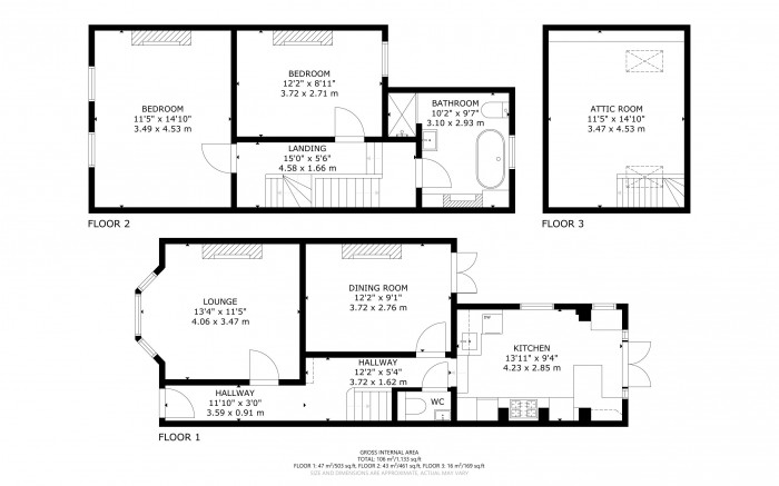 Floorplan for Bay Pond Road, Eastbourne, East Sussex