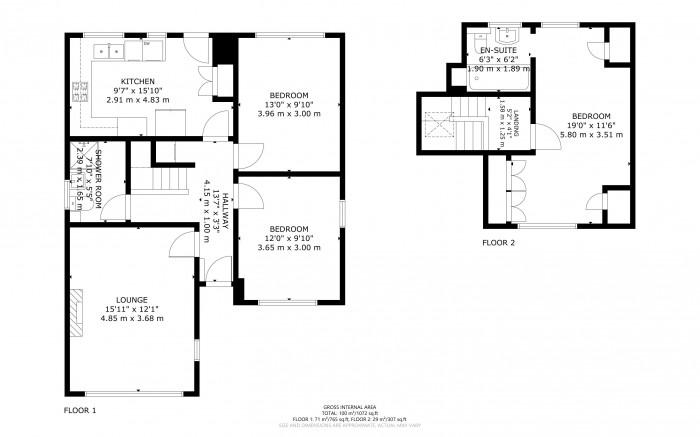 Floorplan for Downsview, Heathfield, East Sussex