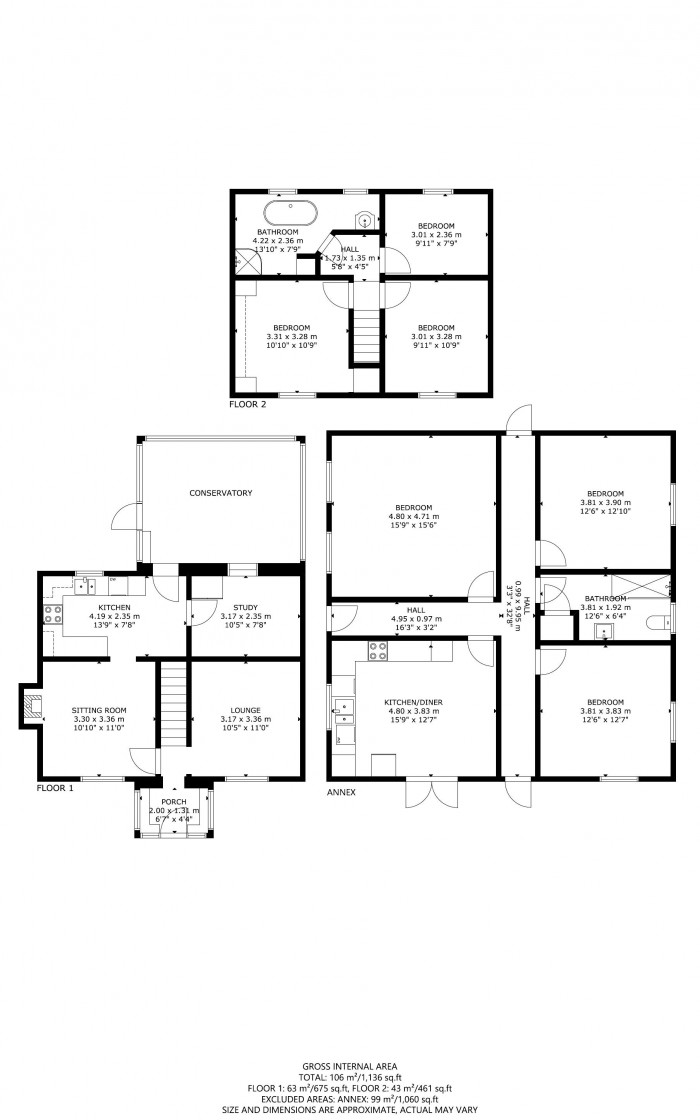 Floorplan for Lower Dicker, Hailsham, East Sussex