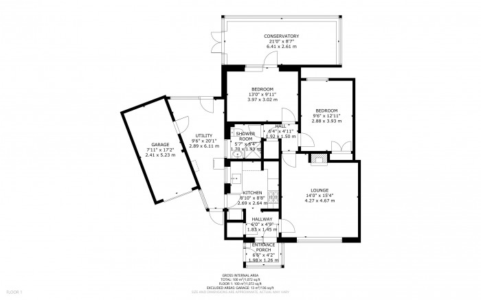 Floorplan for Gosford Way, Polegate, East Sussex